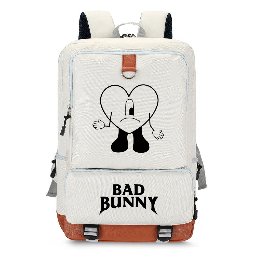 Ins Internet Celebrity Popular Singer Bad Bunny Backpack School Bag Computer Bag