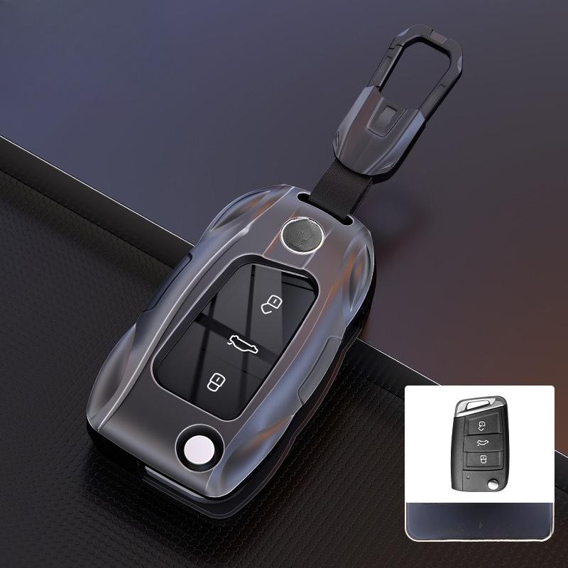 Alloy Car Key Case, For Vw Volkswagen Cupra Formentor Golf 8 Mk8 Id.3 Id.4 Skoda Octavia Seat Leon Mk4 Gti R Car Accessories