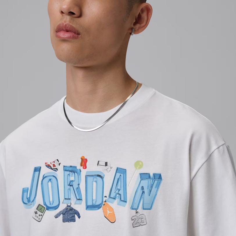 Jordan Printed Knitted Cotton T-Shirt Men tops IR6306-100