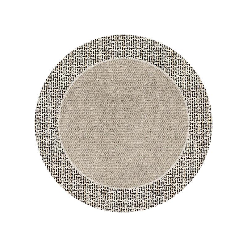 Round Flannel Modern Rug for Living Room, Study, or Bedroom - Perfect for Sofa, Coffee Table, Chair Pad, or Bedside Mat