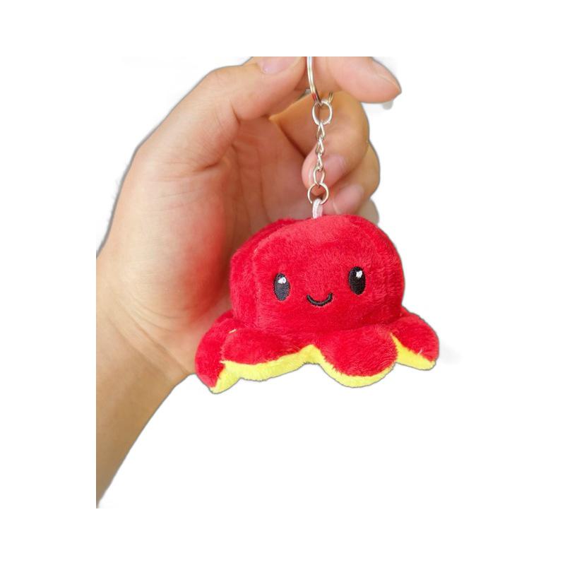 Reversible Octopus Plush Keychain - Double-Sided Pendant Doll