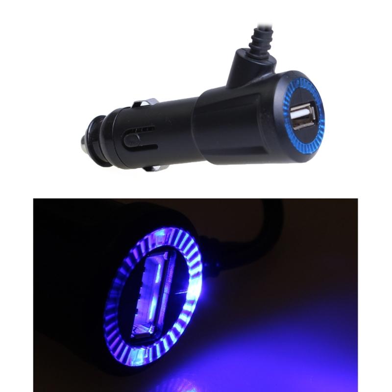 12V/24V Vehicles Lighter Socket Splitter Multiple Device Charging Car Accessory with 2 USB Interfaces Totally 3A Output