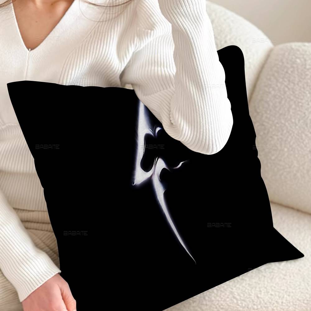 

S-Scream G-Ghostface Cushion Cover Polyester Sofa Cushions Decorative Throw Pillows Home Decoration Pillowcover 12x12Inch
