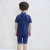 Summer Quick-Dry Pirate Captain One-Piece Swimsuit for Boys - Sun Protection, Navy Style