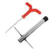 Ice Peg Drill Threaded Stainless Steel Multi Functional Ice Fishing Stake Nail Auger for Tent Shelter