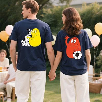 Famiglia Barbapapà Barbazoo Barbabo Barbidur Magliette Stile Retrò Anni '90 Uomo Donna Cotone Streetwear Divertente Kawaii Cartone Animato Anime Maglietta