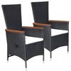 Maison Exclusive - Ensemble à manger de jardin 5 pcs Noir