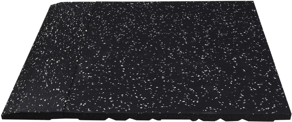 ISL Rubber Training Mat Set of 25mm 50x15cm Ramps, 4, Black, Thick,