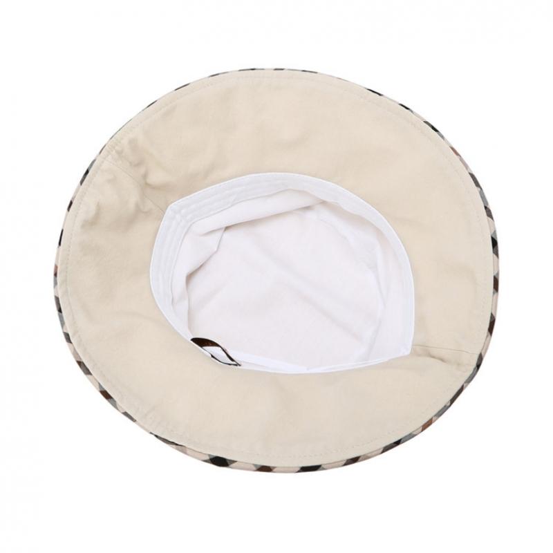 Daks Ivory Check Bicolor Cotton Linen Bucket Hat Dbhe3e123i2