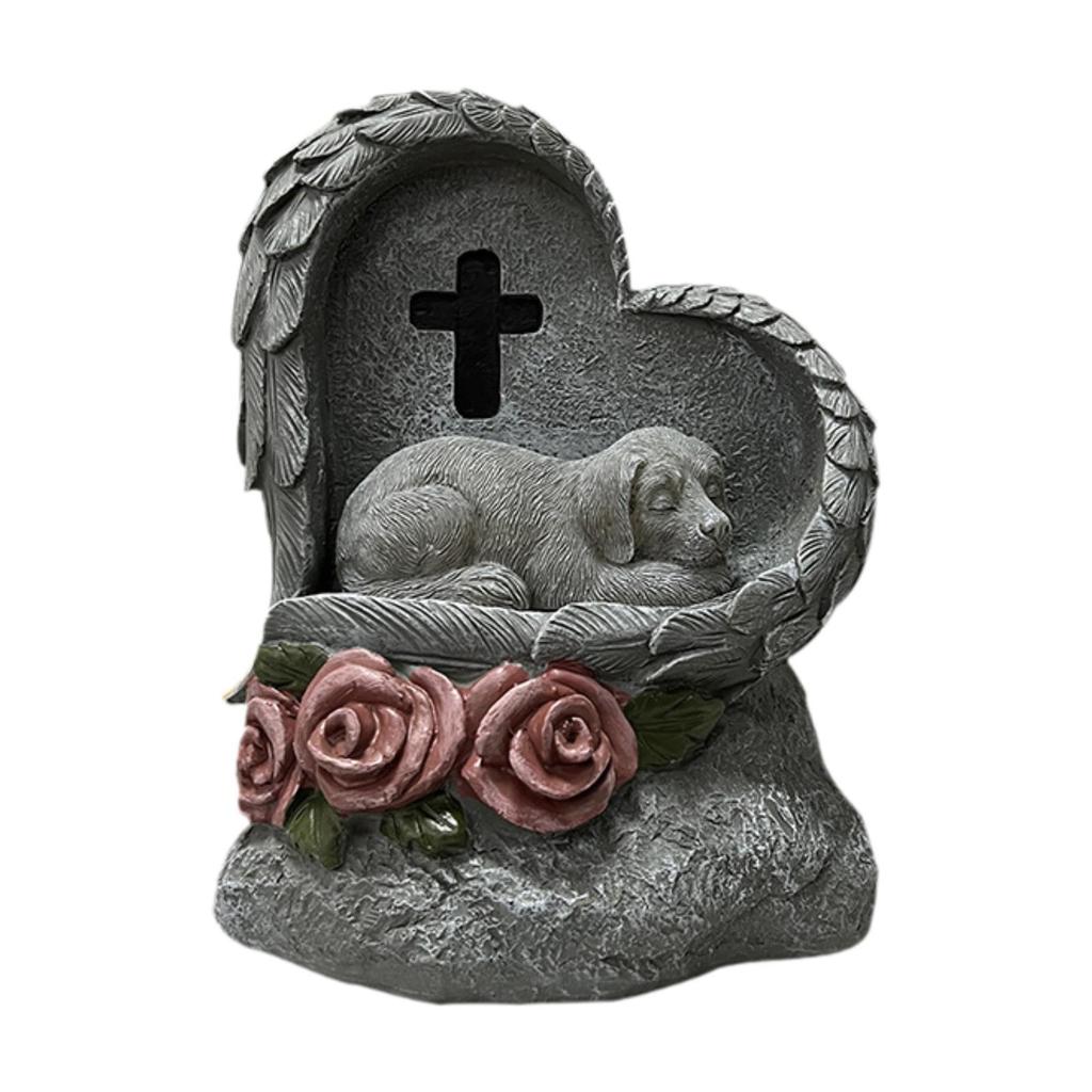 Small Animal Monumen Yard Decoration Compact Memorial Gifts Waterproof Outside Loss of Pet Gift Sola Powered Pet Grave Marker