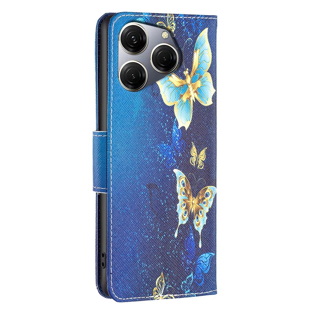 For TECNO Spark 20 Pro Case Wallet with Card Holder Pattern PU Leather Phone Cover
