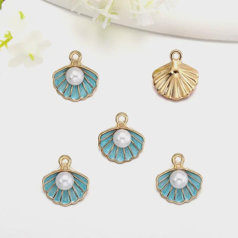 Pearl Color Oil Drop Shell Jewelry Accessories for DIY Bracelets, Keychains, and Pendants (W261)