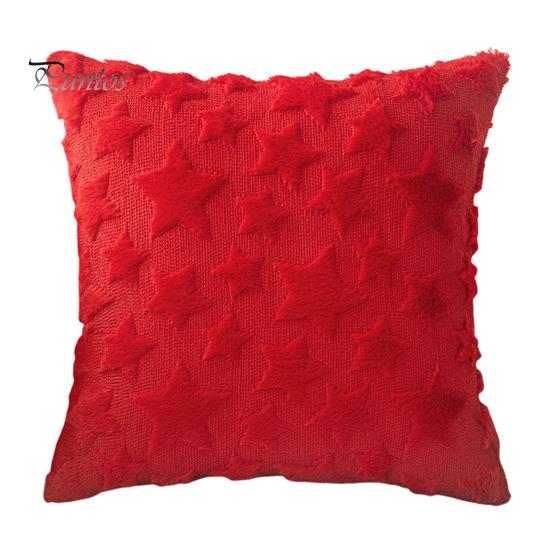 

Наволочка с 3D-звездочным узором и скрытой застежкой-молнией, наволочка для подушки для спальни, гостиной, дивана, украшения для новогодней вечеринки красный