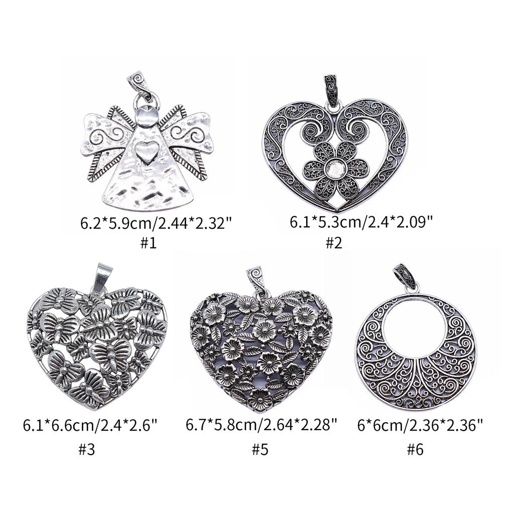 Silver Color Charm Pendants for DIY Bracelet Necklace Jewelry Making Findings