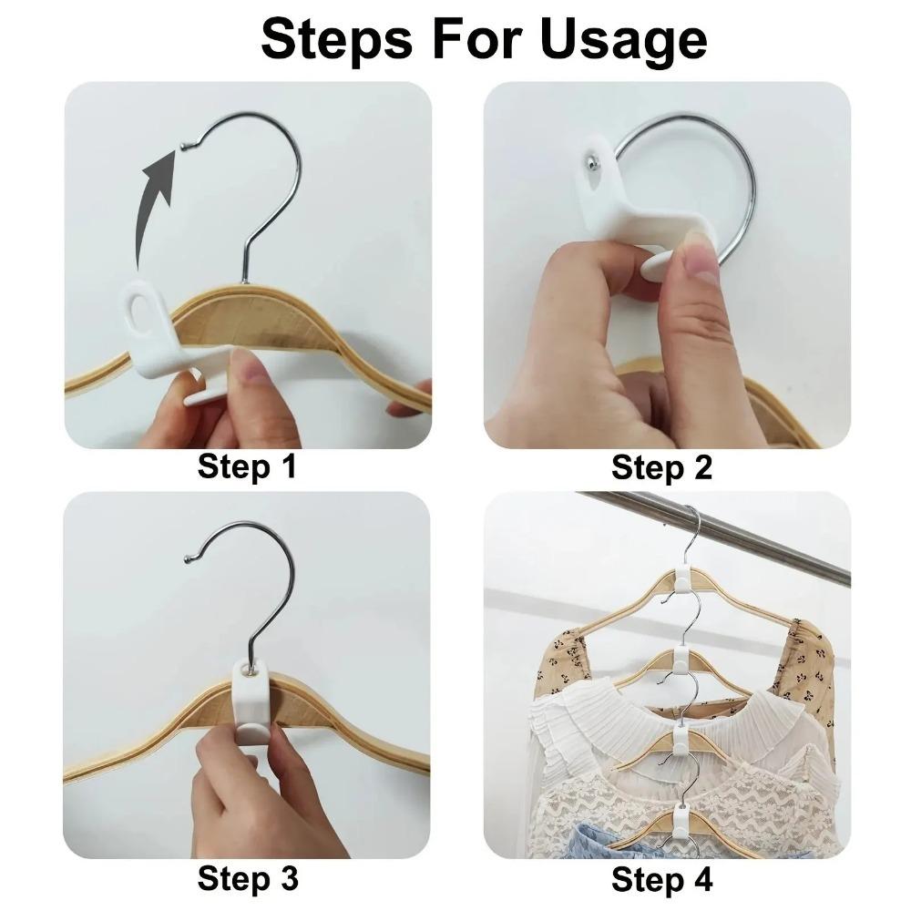 50pcs Clothes Hanger Extender Clips Space Saving Connector Hook Cascading Hangers Hooks Home Closet Storage Rack Organization