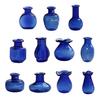 Miniature Vase, Tiny Blue Glass Vase, Small Flower Holder, Cute Mini Vase for Miniature Houses DIY Refrigerator Magnets (Magnets Not Included)