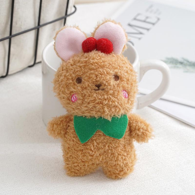 Adorable Cherry Bunny Plush Toy Mini Teddy Bear Bag Charm For Couples And Girls