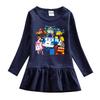 Korean Style Girls' Cartoon Mesh Dress - Long Sleeve Princess Outfit for Spring/Autumn 2025