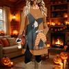 Women's Fashion Casual Printed Long Sleeve Round Neck Dress