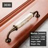 Marble Vein Ceramic Cabinet Knobs Antique Crack Door Knobs Vintage Wardrobe Handles  Cabinet Doors