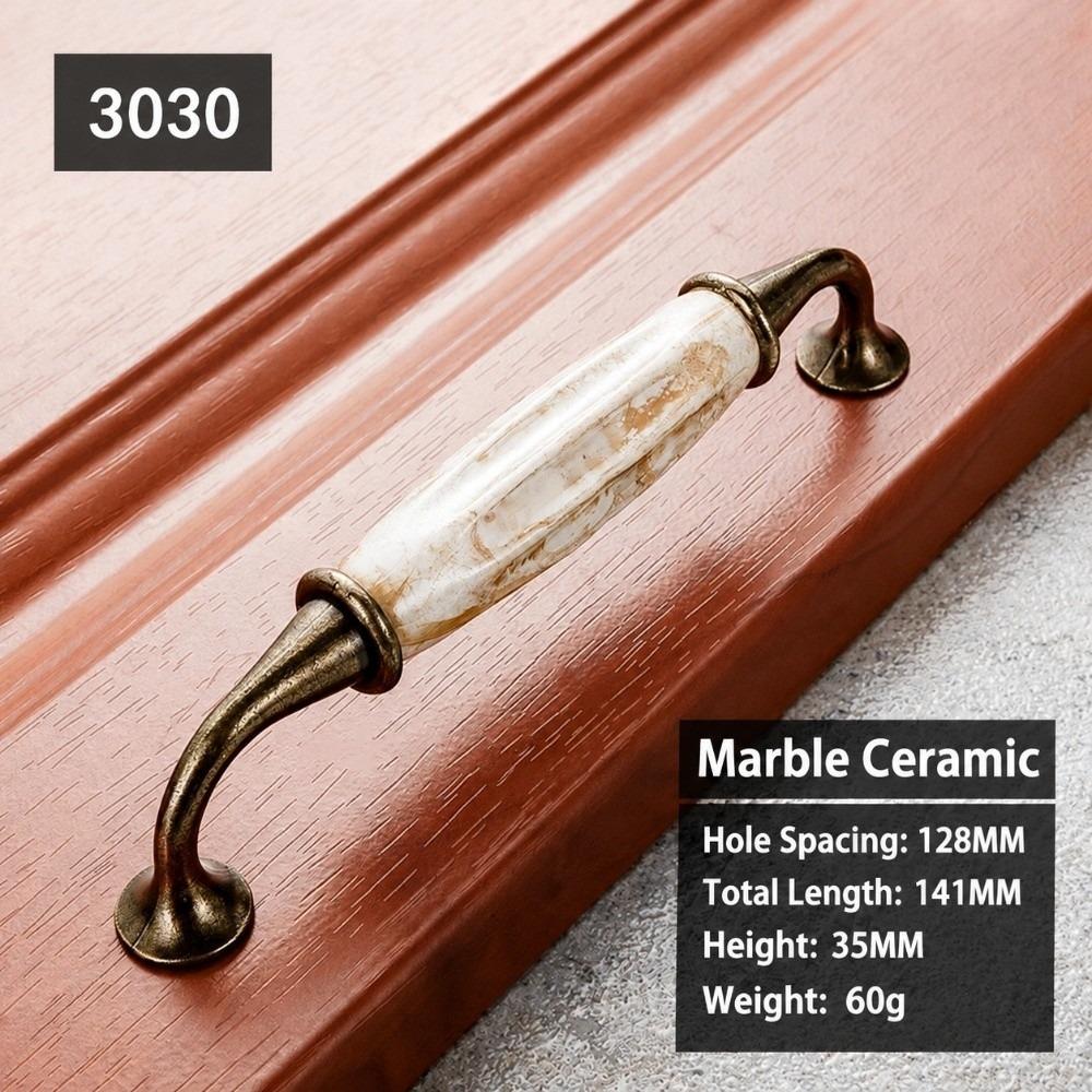 Marble Vein Ceramic Cabinet Knobs Antique Crack Door Knobs Vintage Wardrobe Handles Cabinet Doors