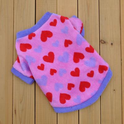 Dog's Autumn and Winter Warm Sweatshirt, Pink Coral Velvet Pullover Jacket