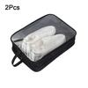 2Pcs Oxford Cloth Shoe Storage Bag Waterproof Dustproof Shoe Carrier Bags with Handle Transparent Shoe Organizer for Home