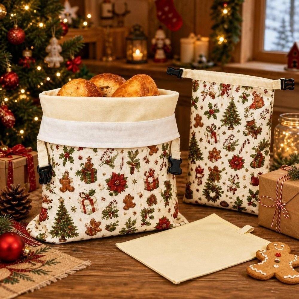 Buckle Closure Baguette Storage Bag Reusable Toast Storage Bag Baguette Toast Storage