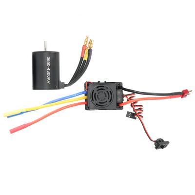 3650 Waterproof 4300KV Brushless Motor 60A Brushless ESC Accessory Set for 1/10 RC Car