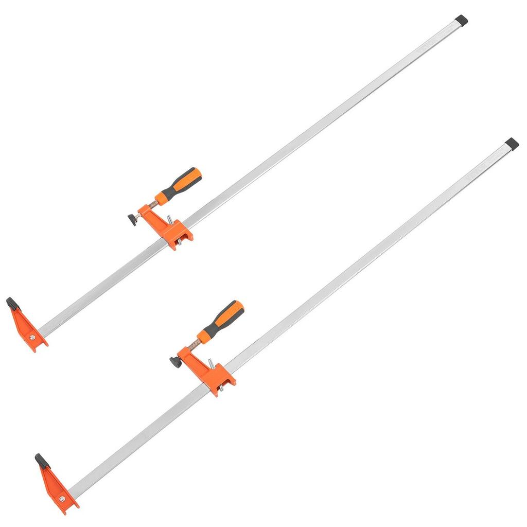 Bar Clamps for Woodworking, 2-Pack 36" Clamp/Spreader, Quick-Change F Clamp with 600 lbs Load Limit, 2.5" Throat Depth, Cast Iron and Carbon Steel,