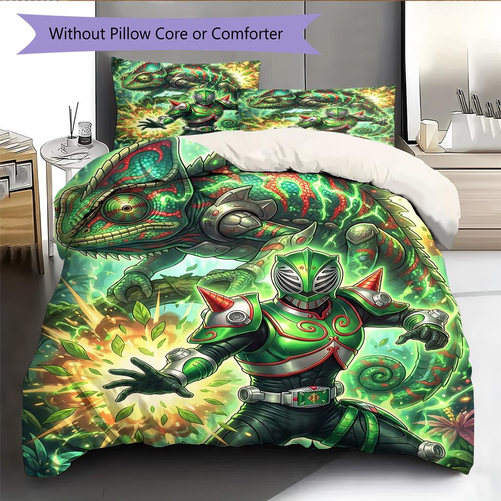 Rider RyukiPattern Bedding Quilt Set Home Decoration Gift (1 * duvet cover + 2 * pillowcase without core)