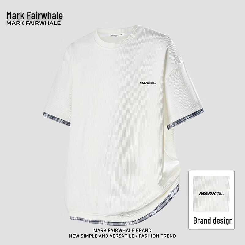 

Mark Fairwhale Men s Faux Two-Piece Short Sleeve T-Shirt M