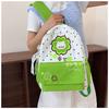 Schoolbag printed four-leaf clover backpack polka dot kitten girl light and cute versatile casual student backpack schoolbag new