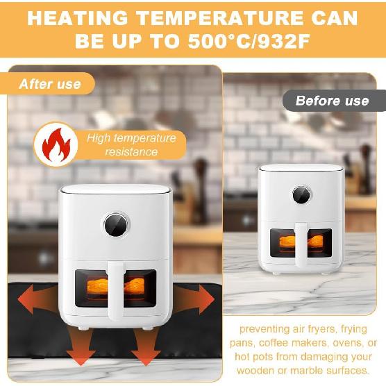 Heat Resistant Mat for Air Fryer, Hot Pads for Kitchen Counter Heat Protector, Countertop Protector Mats for Deep Fryer Coffee Machine Accessories