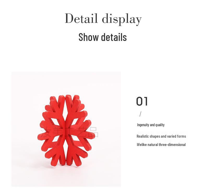 3D Wooden Snowflake Ornament for Tiered Tray & Party Centerpiece