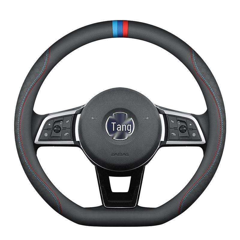 Leather Steering Wheel Cover for BYD Song MAX, Tang, F3, Surui, E5, Qin DM-i, Song Pro, S7, Han, S6