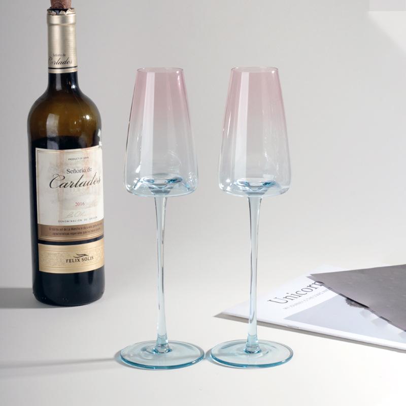 Light Luxury High Cocktail Wine Glasses Gold Silver Diamond Goblet Crystal Glass Wedding Wine Glasses Anniversary Gift