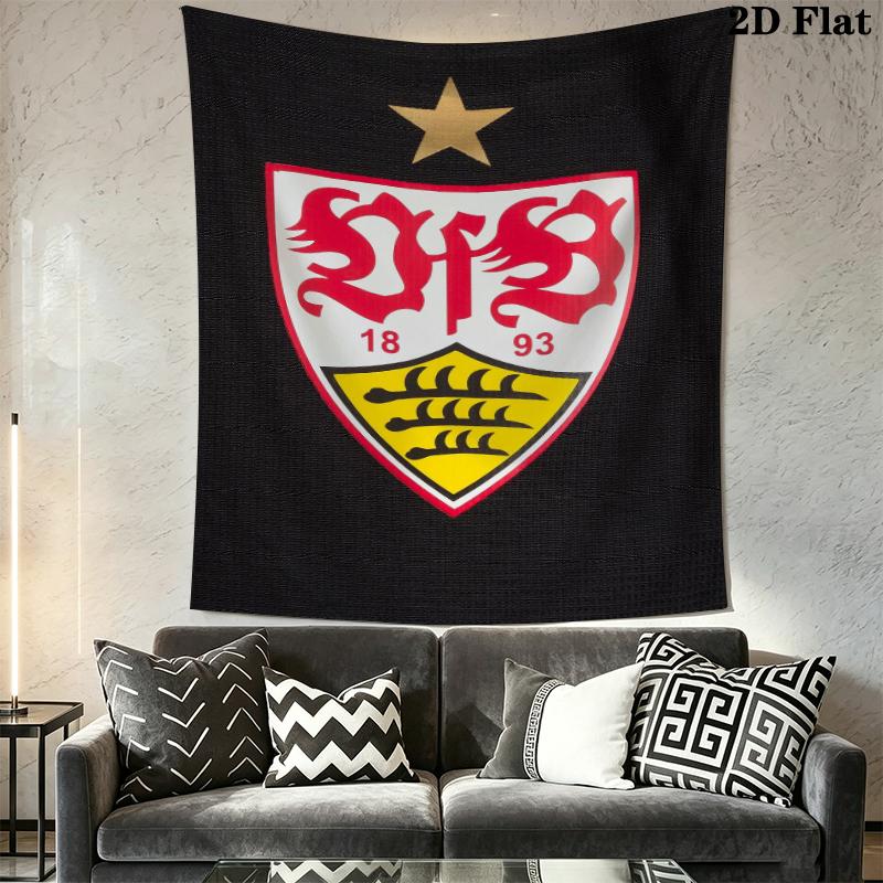 VfB Stuttgart Wall Tapestry Aesthetic Wall Hanging Printed Fabric Blanket Decorative Tapestries for Bedroom Living Room Home Decor