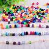 24-Grid Acrylic Letter Bead Diy Set, Bracelet, Necklace, Pony Bead Material, 10-Color Elastic Rope, Tweezers.