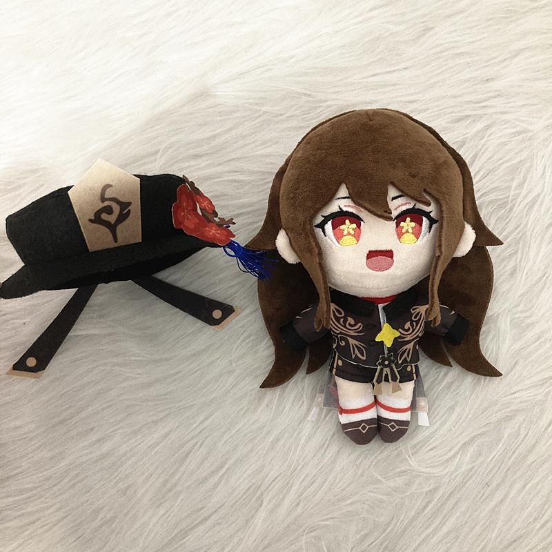 20cm Genshin Impact Hu Tao Plüschtier Kissen Cosplay Cartoon Requisiten Zubehör Erwachsene Kinder Weihnachtsgeschenke