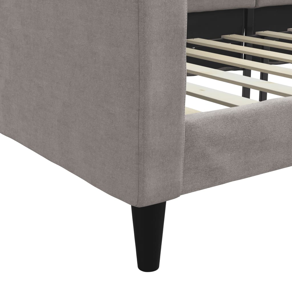 Vidaxl Sofa with Sleeping Function, Taupe Color, 80X200 Cm, Upholstered In Fabric