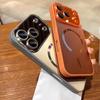 Seconds Change 17 Pro Max Orange Magnetische Hülle für IPhone 16 Pro Max 16 Pro 15 14 13 Air Kabelloses Laden Kameraschutzhülle