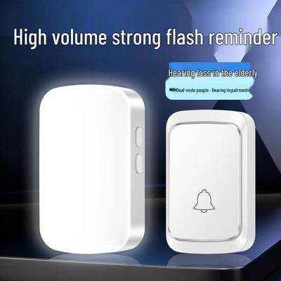 Wireless Seven-Color Flash Doorbell for Deaf and Elderly with Voice and Light Alert