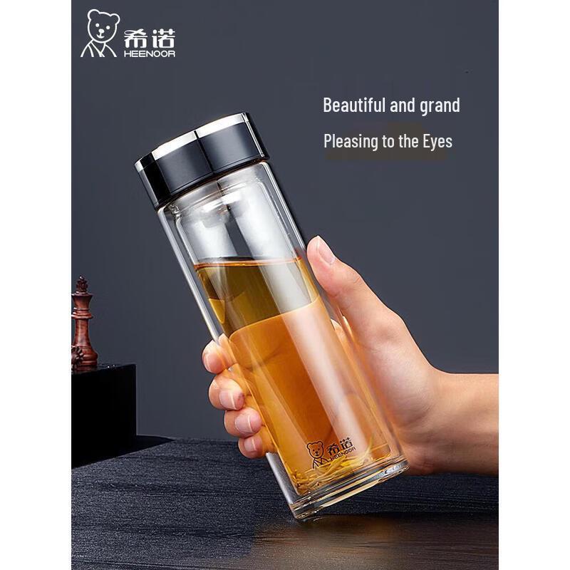 Heenoor Double-Layer Glass Tea Mug with Filter