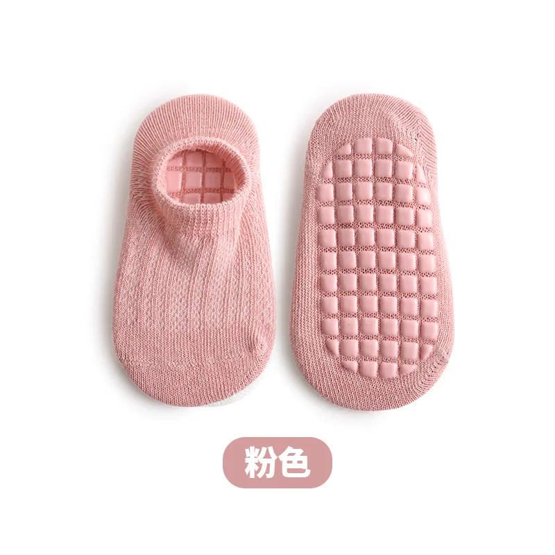 Summer Baby Socks Boys Girls Candy Solid Color Ankle Short Socks Toddler Thin Soft Breathable Indoor Non-slip Floor Sock