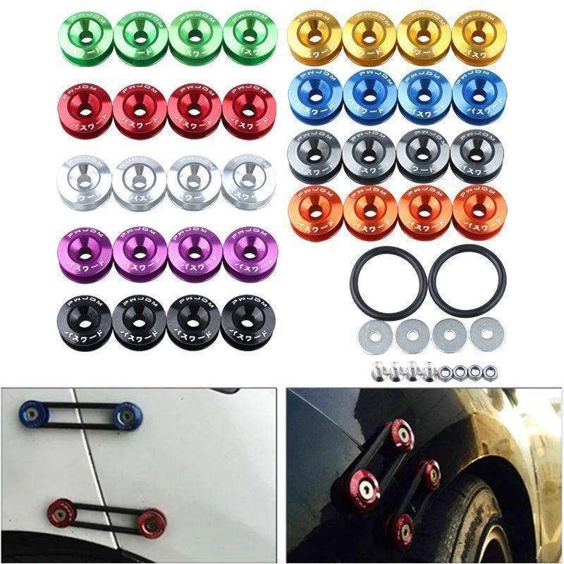 Jdm Car Modified Hex Fasteners Fender Washer Front/Rear Bumper Engine Concave Screws Fender Washer License Plate Bolts Styling