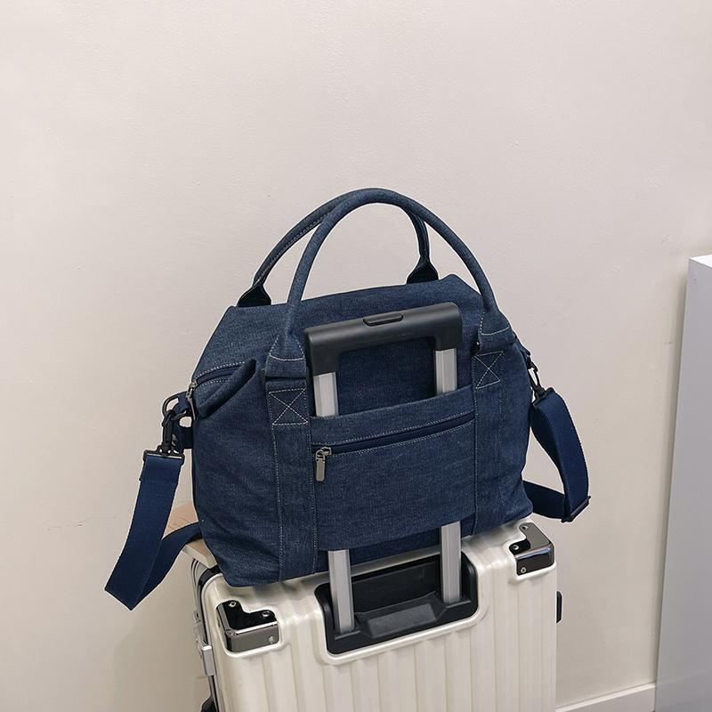 Torba Podróżna na Krótkie Dystanse Damska Torba Jeansowa o Dużej Pojemności na Ramię/Przez Ramię Torba Bagażowa
