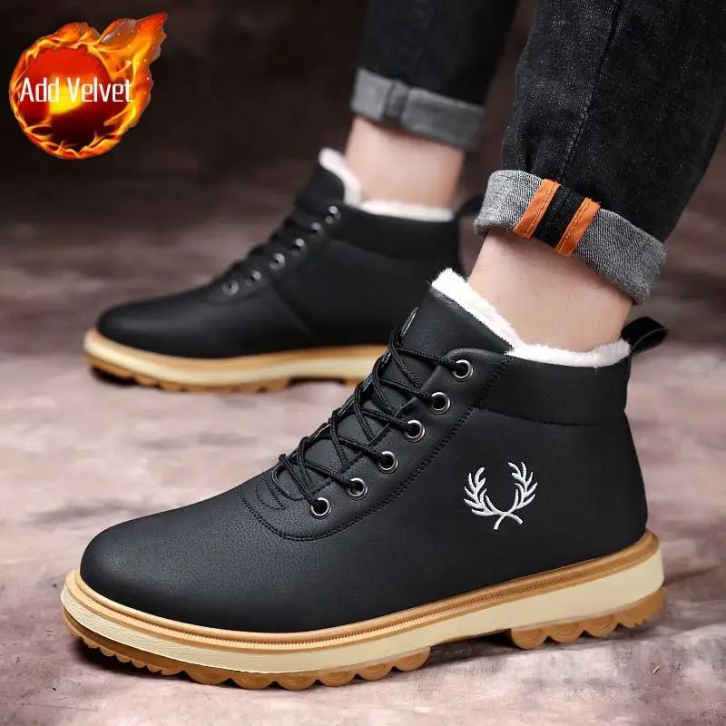 Мужские зимние ботинки Трендовые 2025 Мужская обувь Зимние Теплые Дешевая Дизайнерская — фото 8