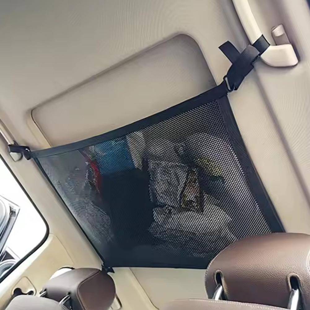 Car Roof Ceiling Cargo Storage Net Breathable Mesh Bag Auto Accessories Organizer Large Journey Space Saving