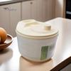 Food Grade Vegetable Strainer Salad Spinner, Manual Quick Drying Fruit Washer, Multi Functional with Large Capacity Spinner Slicing Blade Design,